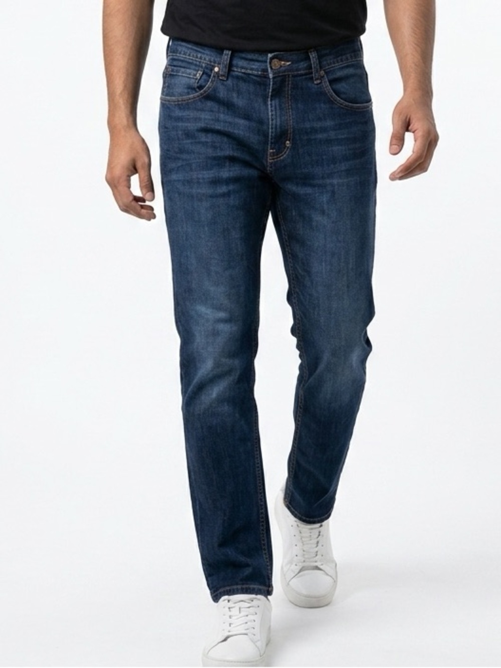 English Laundry Lions Crest Mens Straight Leg Jeans Dark Wash Blue 36x32 (35x29)